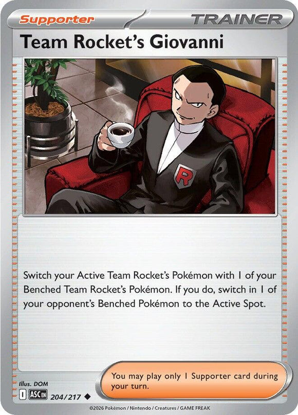 Team Rocket's Giovanni [204/217] [Ascended Heroes] Reverse Holofoil