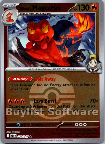 Ethan's Magcargo (Poke Ball) [024/217] [Ascended Heroes] Reverse Holofoil