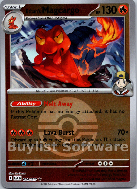 Ethan's Magcargo (Poke Ball) [024/217] [Ascended Heroes] Reverse Holofoil