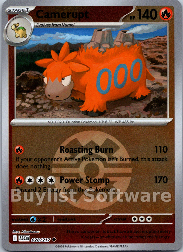 Camerupt (Quick Ball) [028/217] [Ascended Heroes] Reverse Holofoil