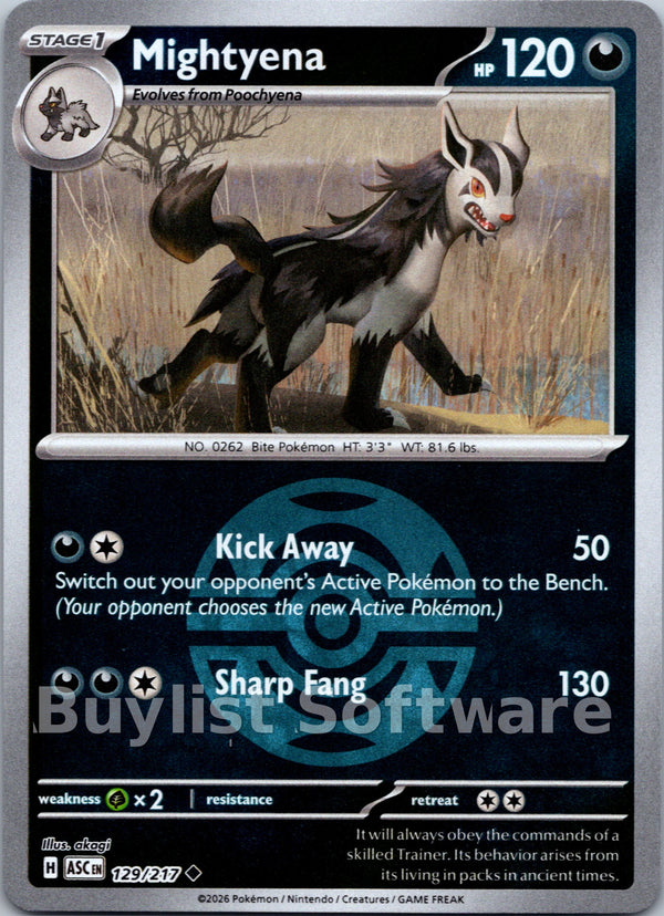 Mightyena (Dusk Ball) [129/217] [Ascended Heroes] Reverse Holofoil
