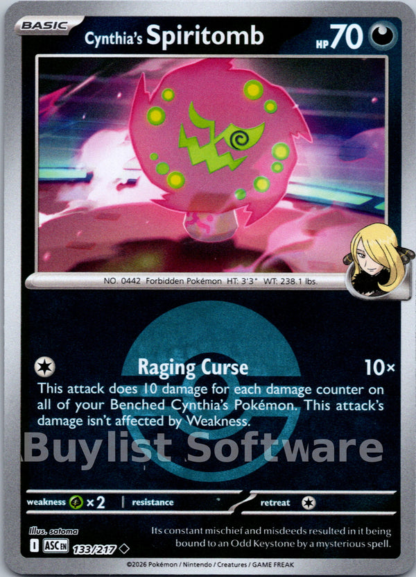 Cynthia's Spiritomb (Poke Ball) [133/217] [Ascended Heroes] Reverse Holofoil