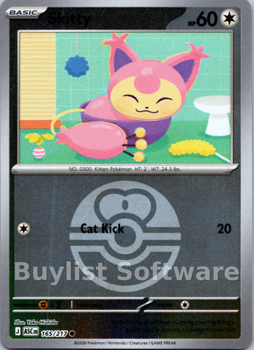 Skitty (Love Ball) [165/217] [Ascended Heroes] Reverse Holofoil