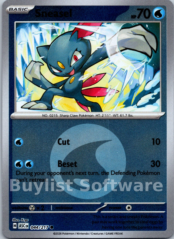 Sneasel (Energy Symbol Pattern) [044/217] [Ascended Heroes] Reverse Holofoil