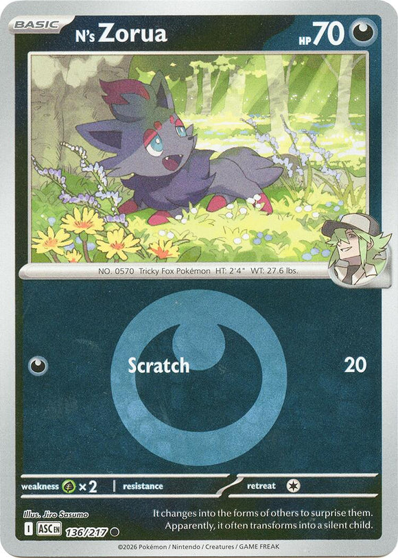 N's Zorua (Energy Symbol Pattern) [136/217] [Ascended Heroes] Reverse Holofoil