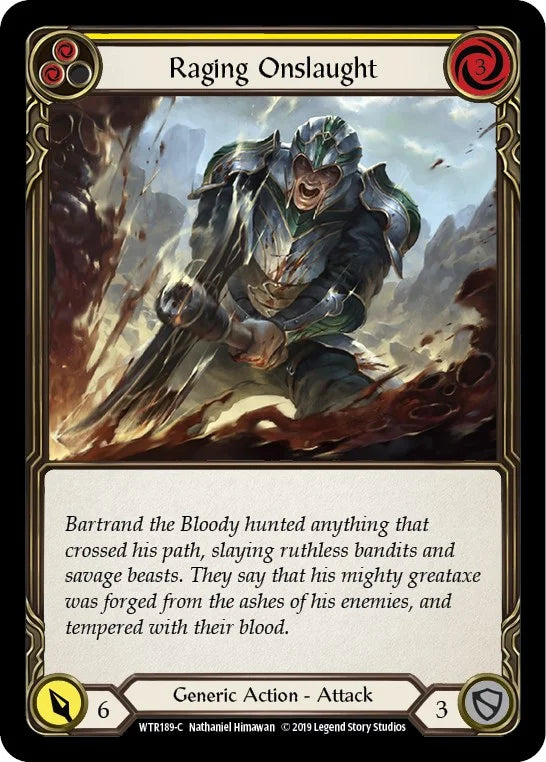 7f998800-094f-4d95-9b49-c412d4de43f2 | fab-wtr189-1erf-welctorath-y-com-nm | Raging Onslaught (Yellow)