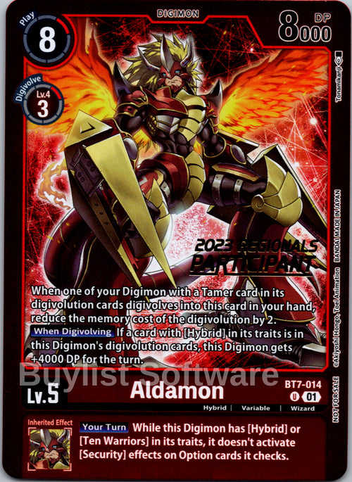 Aldamon (2023 Regionals Participant) [BT7-014] [Next Adventure] Foil
