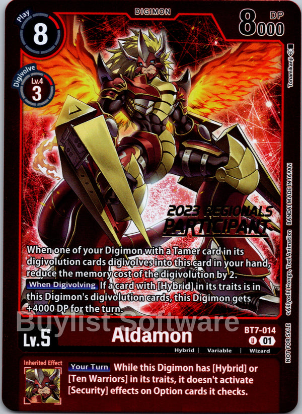 Aldamon (2023 Regionals Participant) [BT7-014] [Next Adventure] Foil