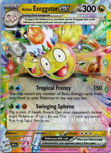 Alolan Exeggutor ex [133/191] [Surging Sparks] Holofoil