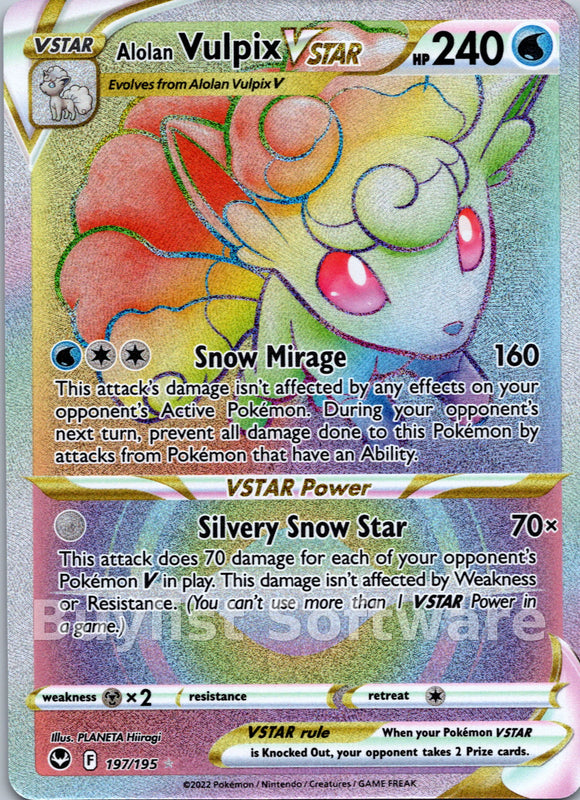 Alolan Vulpix VSTAR [197/195] [Silver Tempest] Holofoil