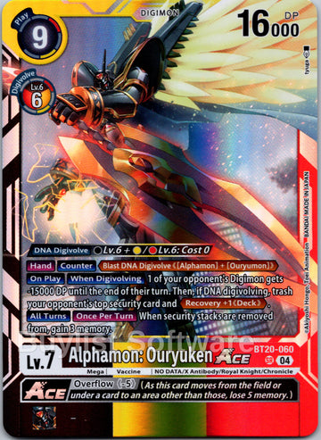Alphamon: Ouryuken ACE [BT20-060] [Release Special Booster 2.5] Foil