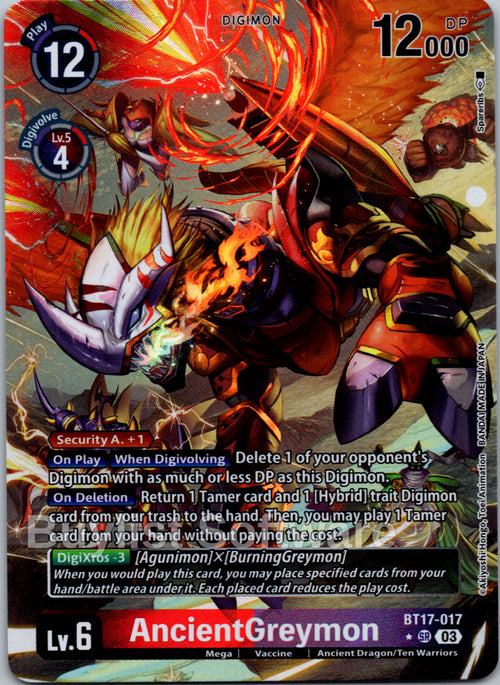 AncientGreymon (Alternate Art) [BT17-017] [Secret Crisis] Foil