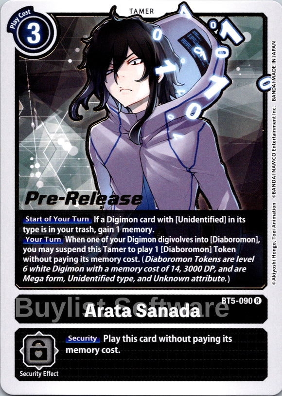 Arata Sanada [BT5-090 R] [Battle of Omni Pre-Release Cards]