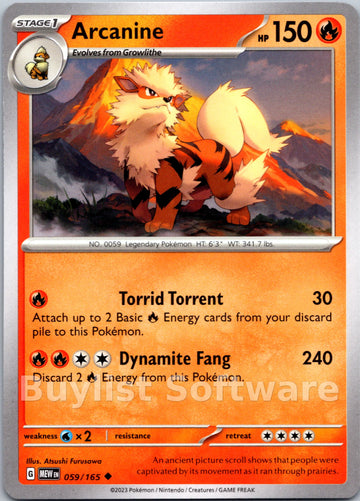 Arcanine [059/165] [Scarlet & Violet 151]