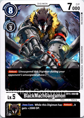 BlackMachGaogamon [BT5-068] [Battle of Omni]