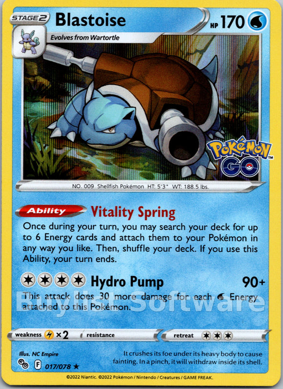 Blastoise [017/078] [Pokemon GO] Holofoil