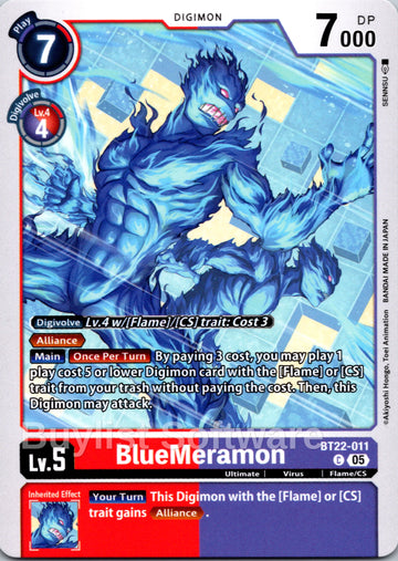 BlueMeramon [BT22-011 C] [Cyber Eden]
