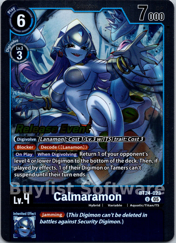 Calmaramon [BT24-023 U] [Time Stranger Release Events Cards] Foil