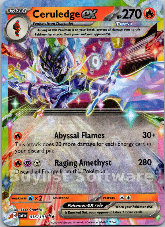 Ceruledge ex [036/191] [Surging Sparks] Holofoil