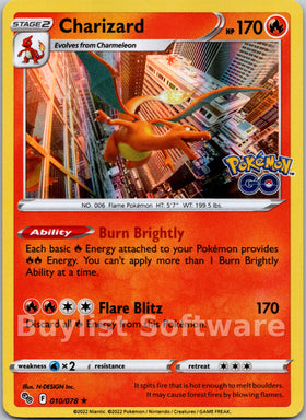 Charizard [010/078] [Pokemon GO] Holofoil