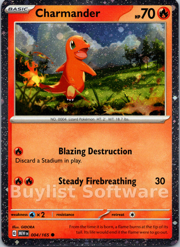 Charmander (Cosmos Holo) [004/165] [Scarlet & Violet 151] Holofoil