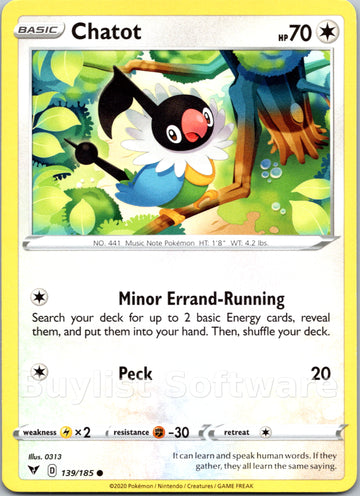 Chatot [139/185] [Vivid Voltage]