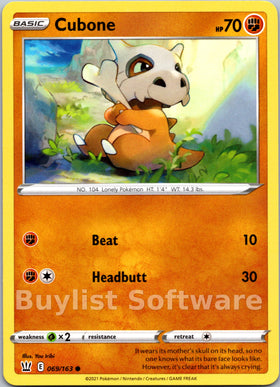 Cubone [069/163] [Battle Styles]