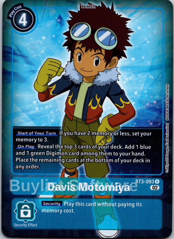 Davis Motomiya (Alternate Art) [BT3-093 R] [ Jesmon] Foil