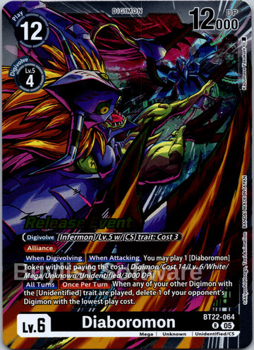 Diaboromon [BT22-064] [Cyber Eden Release Event Cards] Foil