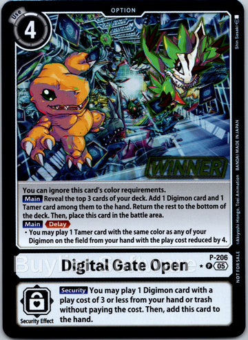 Digital Gate Open (Store Tournament 2025 Vol.4 Winner Pack) [P-206] [Digimon Promotion Cards] Foil