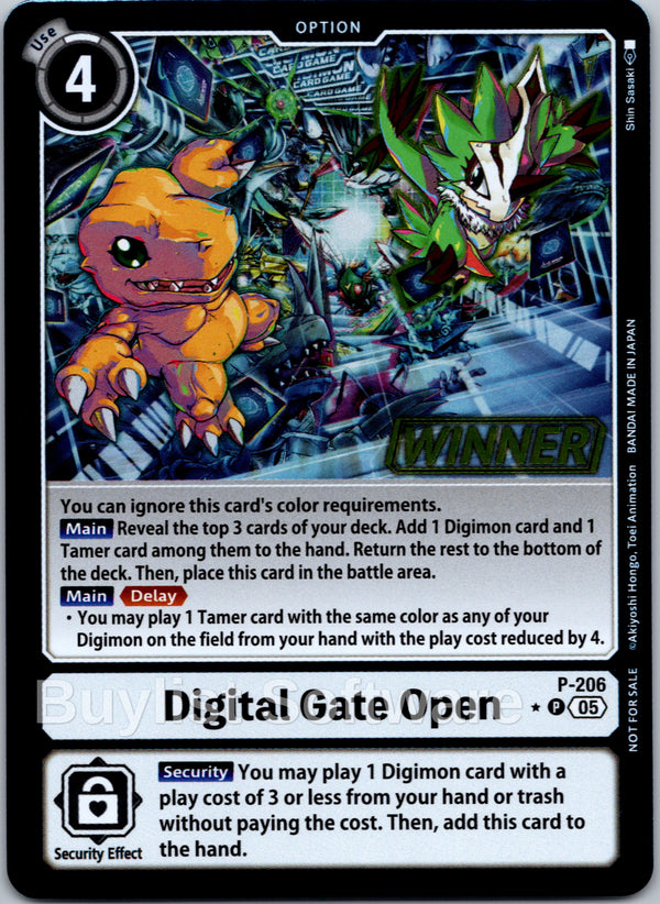 Digital Gate Open (Store Tournament 2025 Vol.4 Winner Pack) [P-206] [Digimon Promotion Cards] Foil