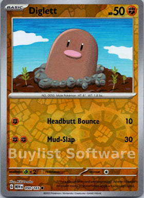 Diglett [050/165] [Scarlet & Violet 151] Reverse Holofoil