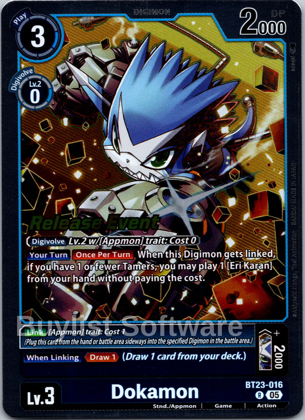 Dokamon [BT23-016] [Hackers' Slumber Release Event Cards] Foil