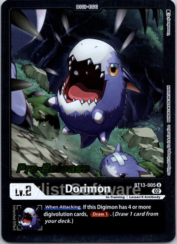 Dorimon [BT13-005] [Versus Royal Knights Pre-Release Cards] Foil