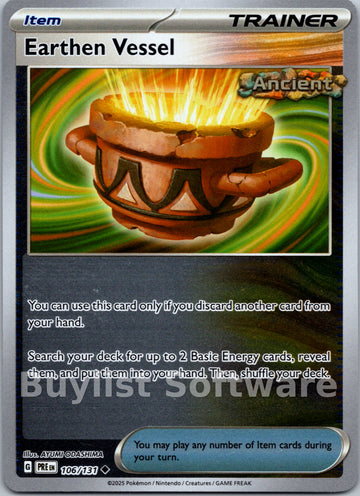Earthen Vessel [106/131] [Prismatic Evolutions] Reverse Holofoil