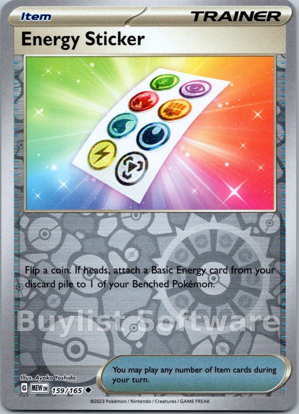 Energy Sticker [159/165] [Scarlet & Violet 151] Reverse Holofoil