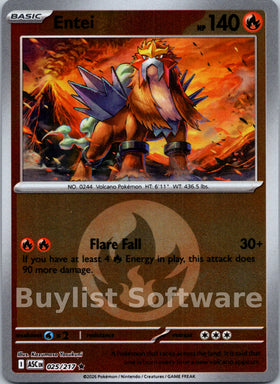 Entei (Energy Symbol Pattern) [025/217] [Ascended Heroes] Reverse Holofoil
