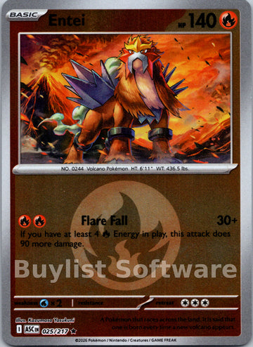 Entei (Energy Symbol Pattern) [025/217] [Ascended Heroes] Reverse Holofoil
