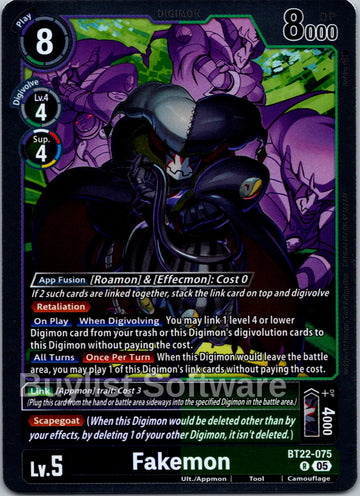 Fakemon [BT22-075 R] [Cyber Eden] Foil
