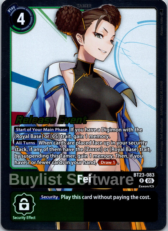 Fei [BT23-083 R] [Hackers' Slumber Release Event Cards] Foil