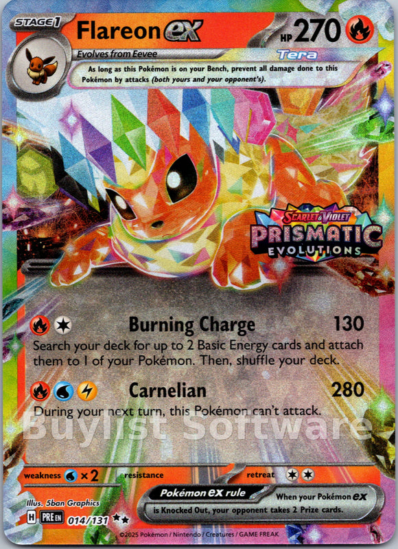 Flareon ex (Prismatic Evolutions Stamp) [014/131] [Prismatic Evolutions] Holofoil