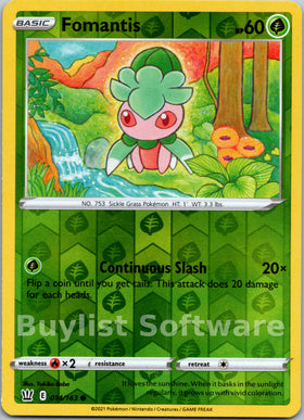 Fomantis [014/163] [Battle Styles] Reverse Holofoil