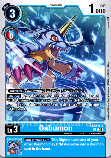 Gabumon [BT22-017] [Cyber Eden]