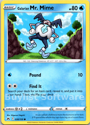 Galarian Mr. Mime [030/159] [Crown Zenith]
