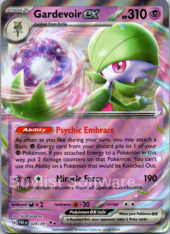 Gardevoir ex [029/091] [Paldean Fates] Holofoil