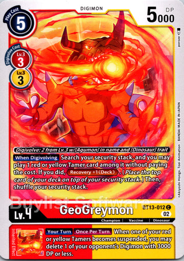 Geogreymon [BT13-012] [Versus Royal Knights]