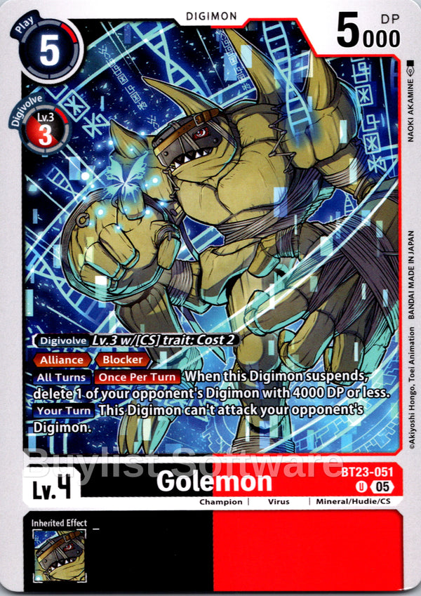 Golemon [BT23-051] [Hackers' Slumber]