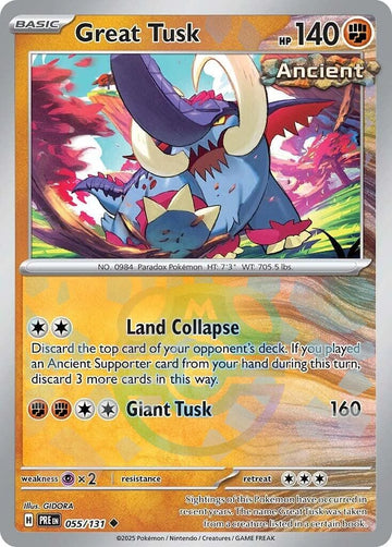 Great Tusk (Master Ball Pattern) [055/131] [Prismatic Evolutions] Holofoil