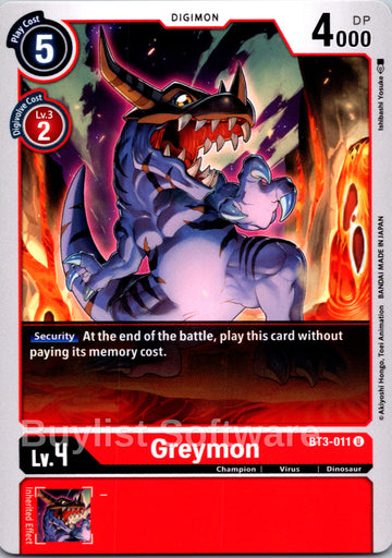 Greymon [BT3-011] [Release Special Booster 1.5]
