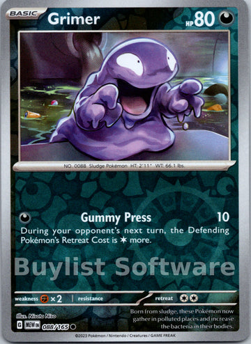 Grimer [088/165] [Scarlet & Violet 151] Reverse Holofoil